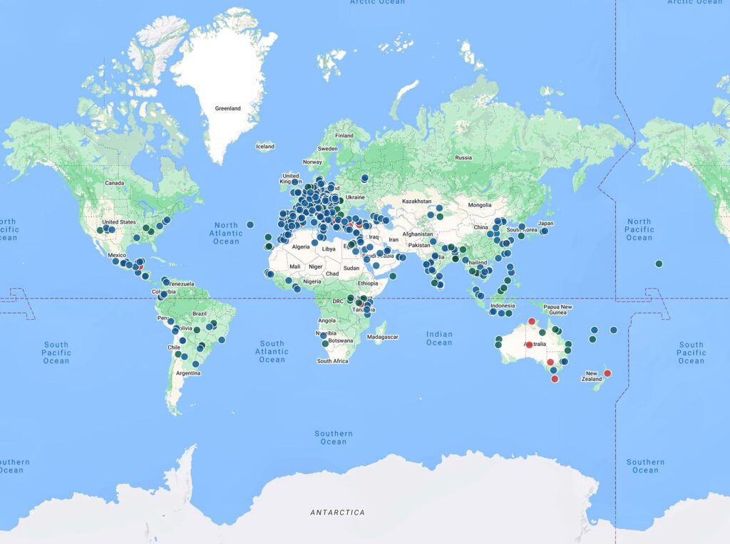 Map of Vhang Beuchler UNESCO World Heritage Sites