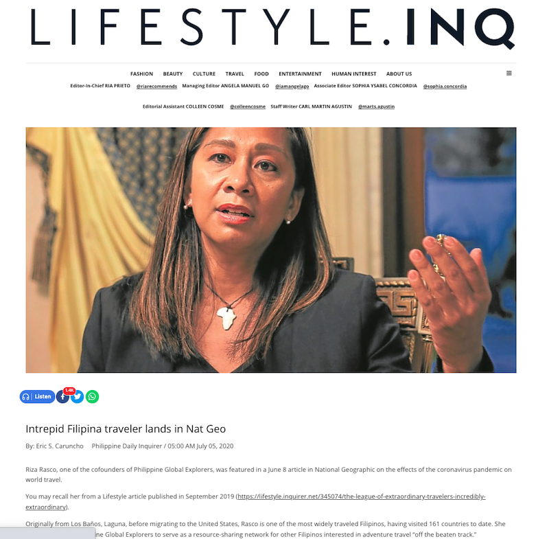 Lifestyle Inquirer Feature July 2020