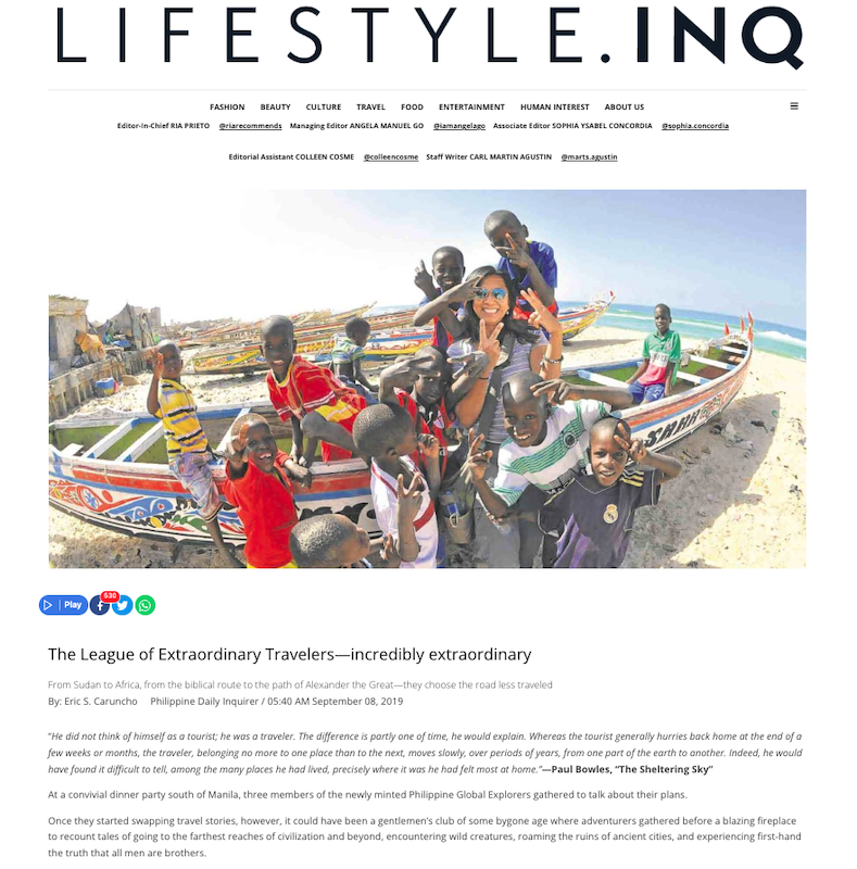 Lifestyle Inquirer PGE Interview September 2019