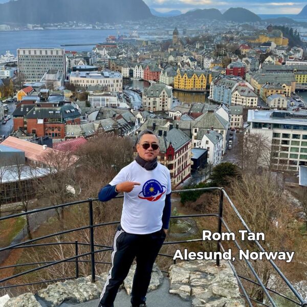 Rom Tan in Alesund Norway wearing PGE Tshirt