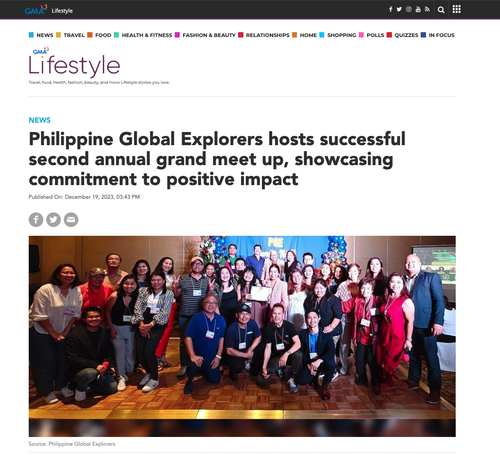 GMA Lifestyle feature PGE AGM Dec 2023