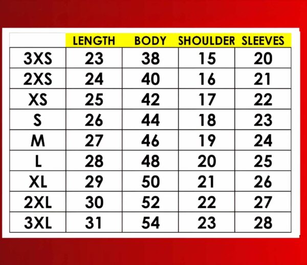 Waterproof Jacket Sizing Guide