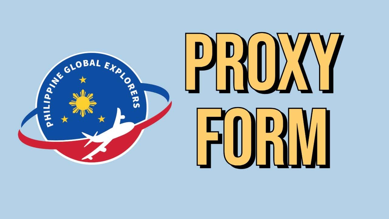 PGE Proxy Form (Officer Elections & AGM) - Philippine Global Explorers